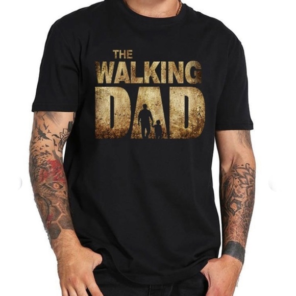 The Walking Dad Parody Father Son Zombies Men tee. - Picture 3 of 6